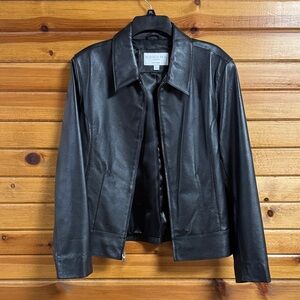 Sonoma Women's Sleek Black Leather Jacket